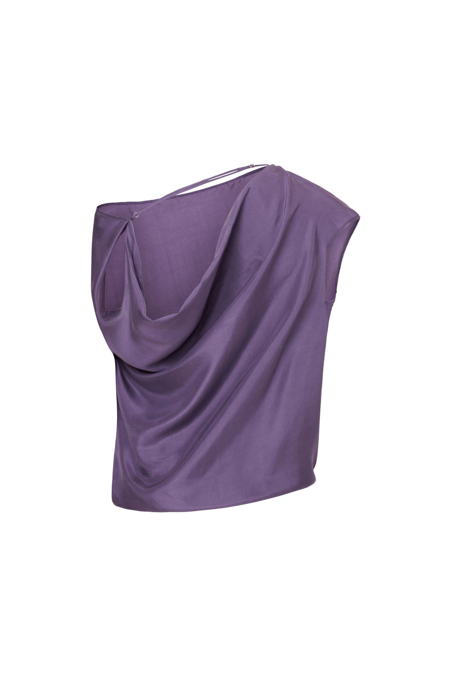 Elegant Asymmetrical Symphony Silk Blouse