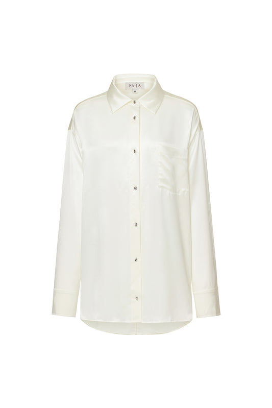 Ivory Elegance Silk Shirt