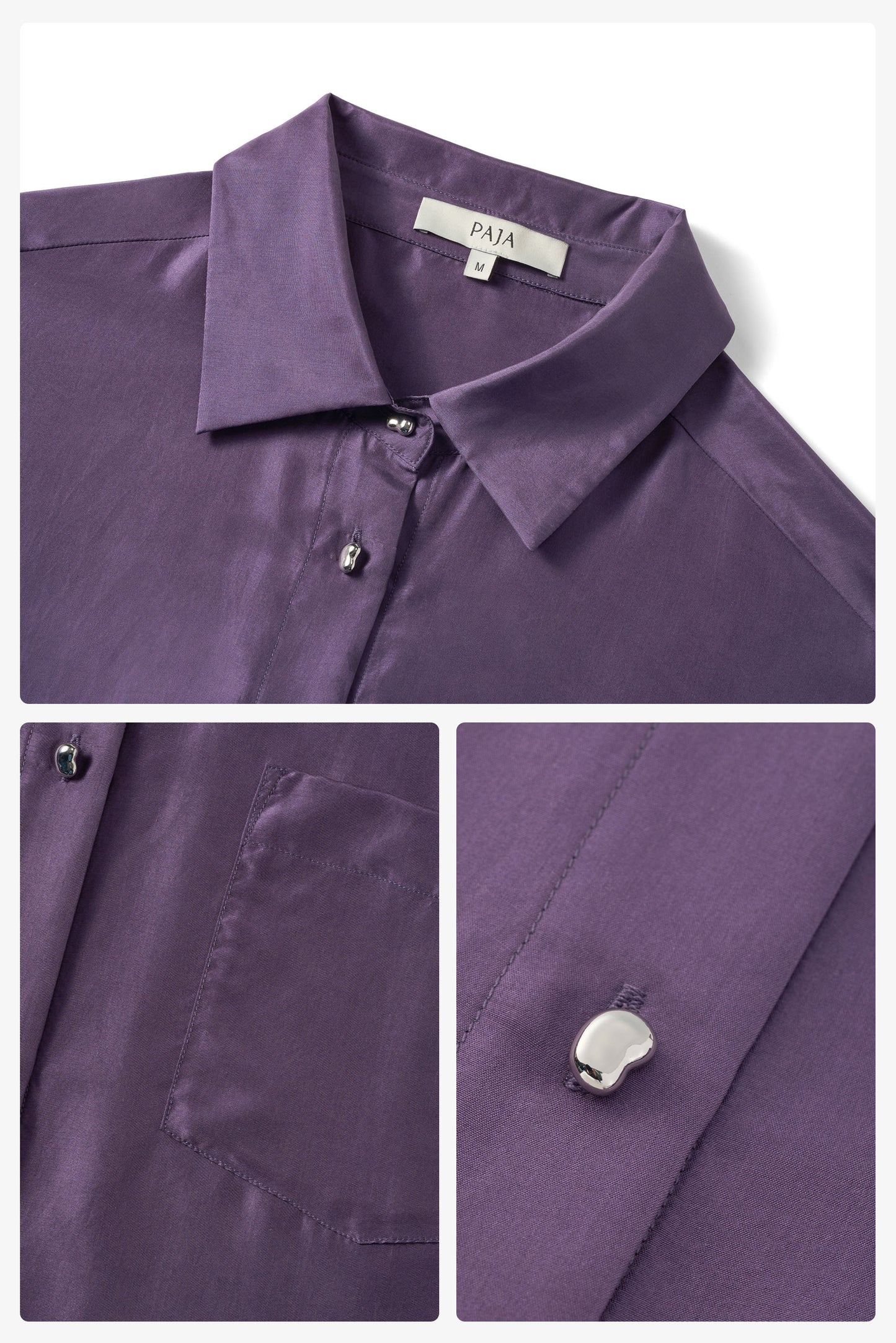 Elegant Iris Silk Shirt