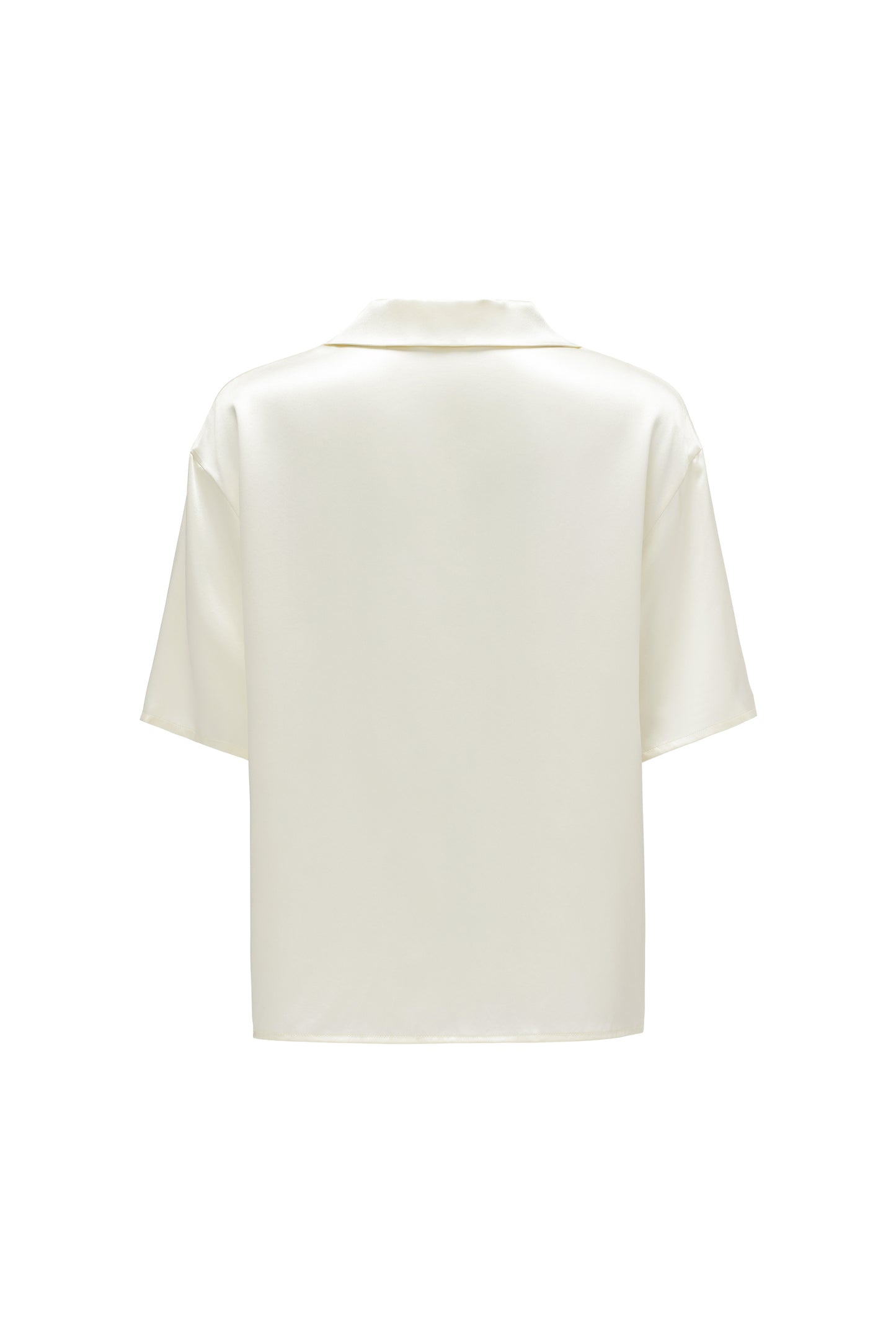 Elegant Breeze Short-Sleeve Silk Shirt