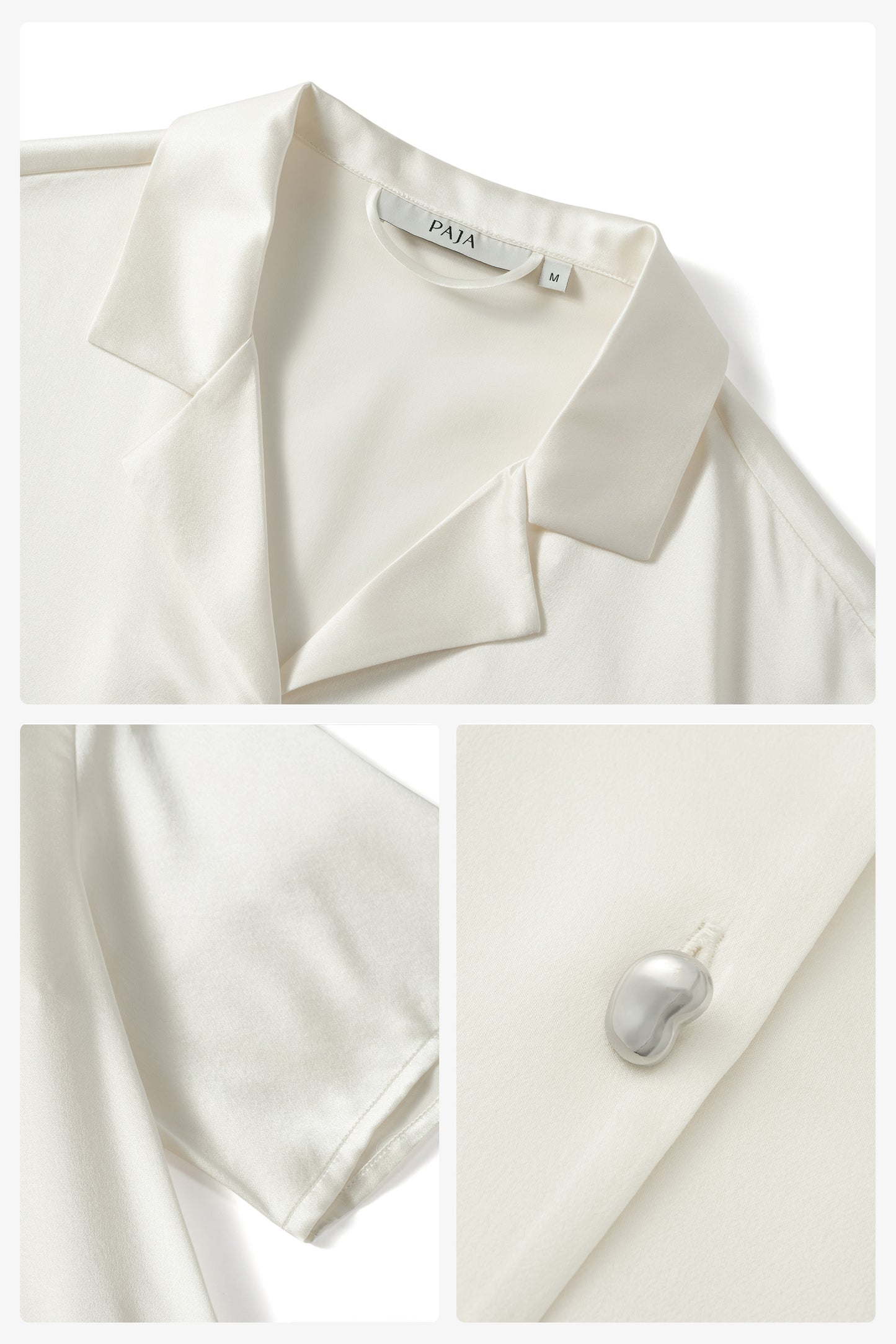 Elegant Breeze Short-Sleeve Silk Shirt