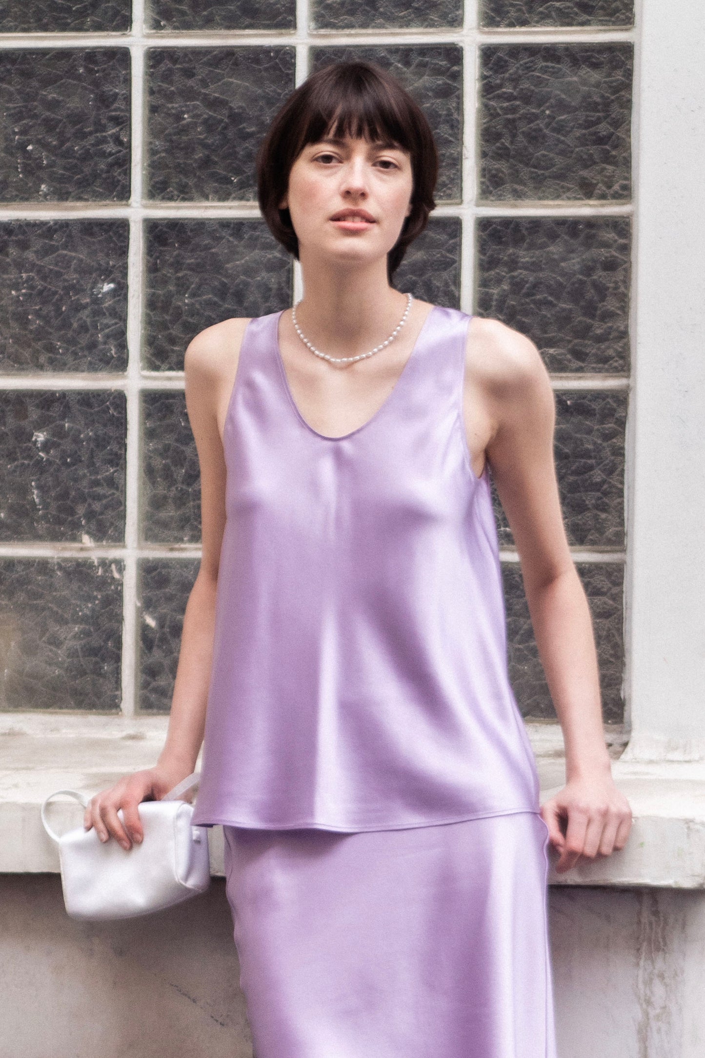 Refined Silk Bias Tank